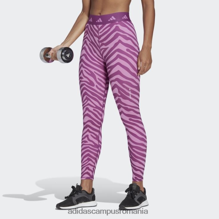 adidas campus romania colanți hyperglam techfit cu talie înaltă 7/8 zebră liliac femei multicolor/liliac J266N223505