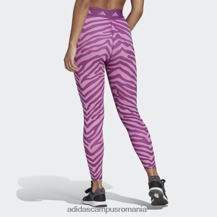 adidas campus romania colanți hyperglam techfit cu talie înaltă 7/8 zebră liliac femei multicolor/liliac J266N223505
