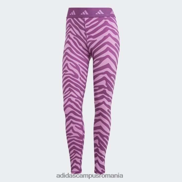 adidas campus romania colanți hyperglam techfit cu talie înaltă 7/8 zebră liliac femei multicolor/liliac J266N223505