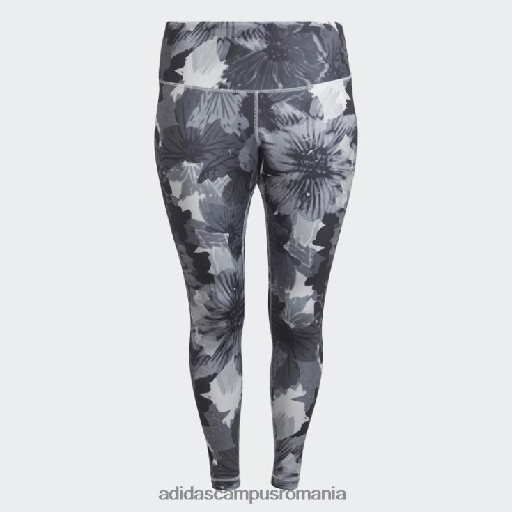 adidas campus romania esențiale pentru antrenament leggings cu talie înaltă imprimați (plus mărime) gri femei onix gri/deschis J266N223252