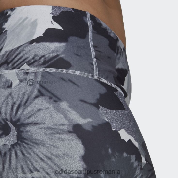 adidas campus romania esențiale pentru antrenament leggings cu talie înaltă imprimați (plus mărime) gri femei onix gri/deschis J266N223252