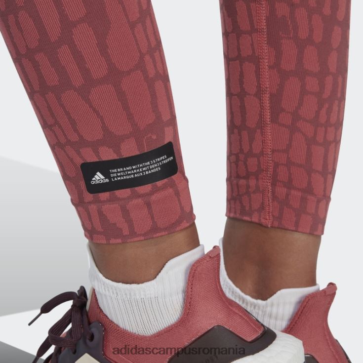 adidas campus romania jambiere burgundy formotion sculpt croco 7/8 femei visiniu/rosu J266N223495