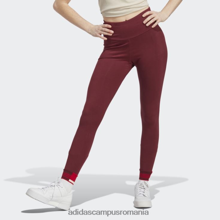 adidas campus romania jambiere cu manșetă cu nervuri roșii femei roșu J266N223504