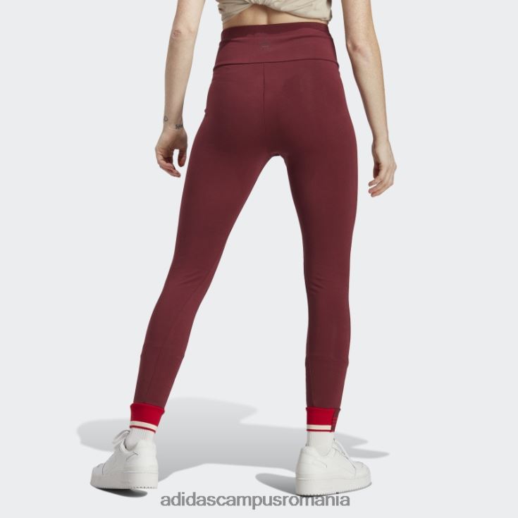 adidas campus romania jambiere cu manșetă cu nervuri roșii femei roșu J266N223504