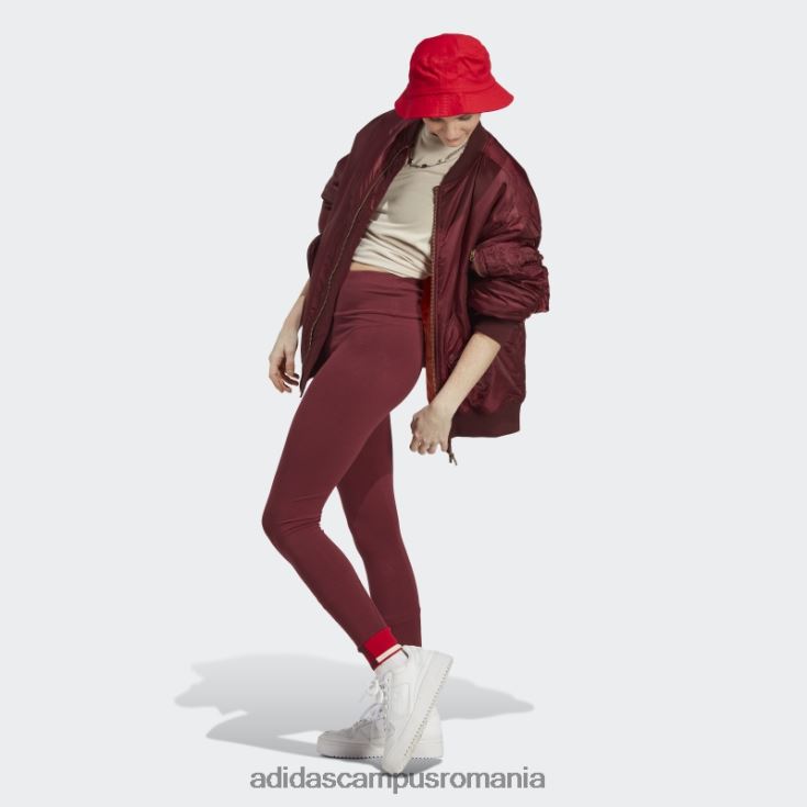 adidas campus romania jambiere cu manșetă cu nervuri roșii femei roșu J266N223504
