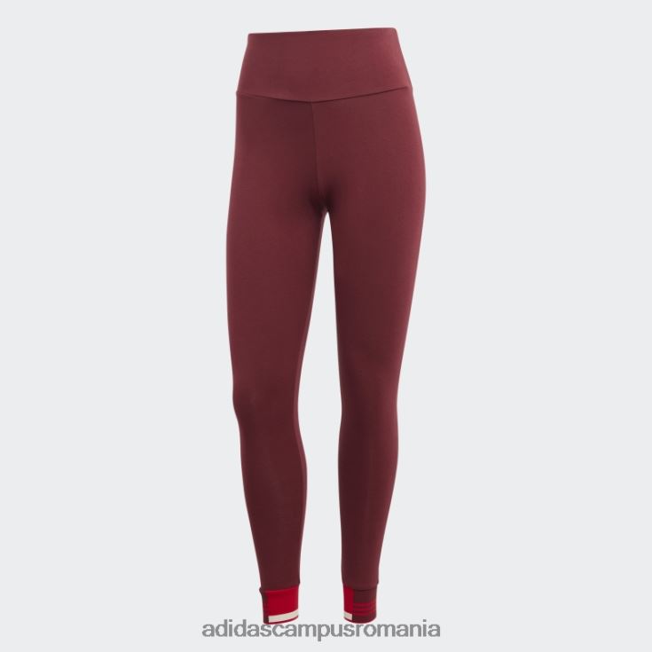 adidas campus romania jambiere cu manșetă cu nervuri roșii femei roșu J266N223504