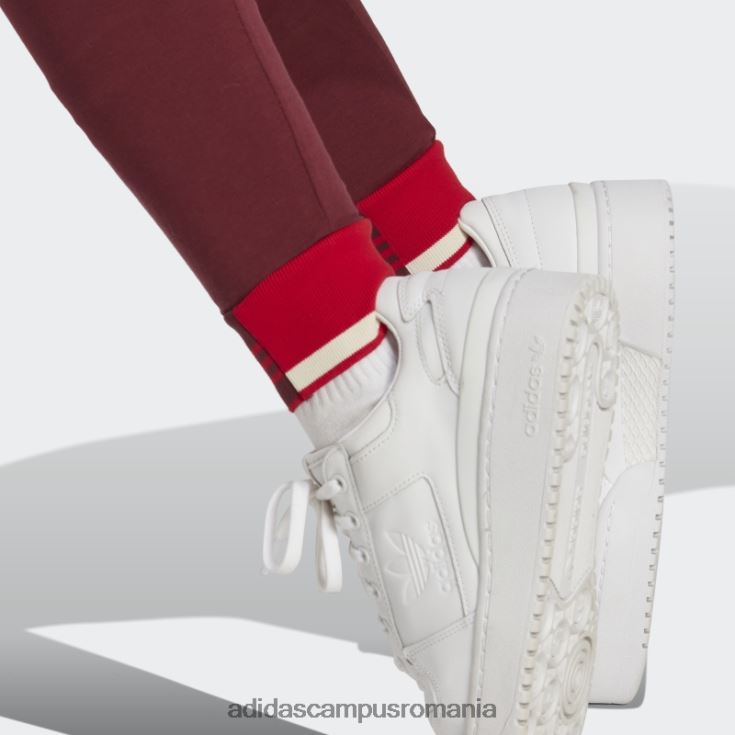adidas campus romania jambiere cu manșetă cu nervuri roșii femei roșu J266N223504