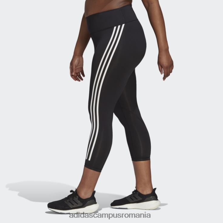 adidas campus romania jambiere negru optime trainicons 3 dungi 7/8 (plus mărime) femei alb negru J266N223297
