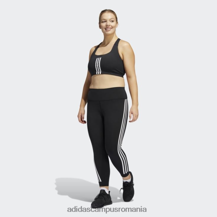 adidas campus romania jambiere negru optime trainicons 3 dungi 7/8 (plus mărime) femei alb negru J266N223297