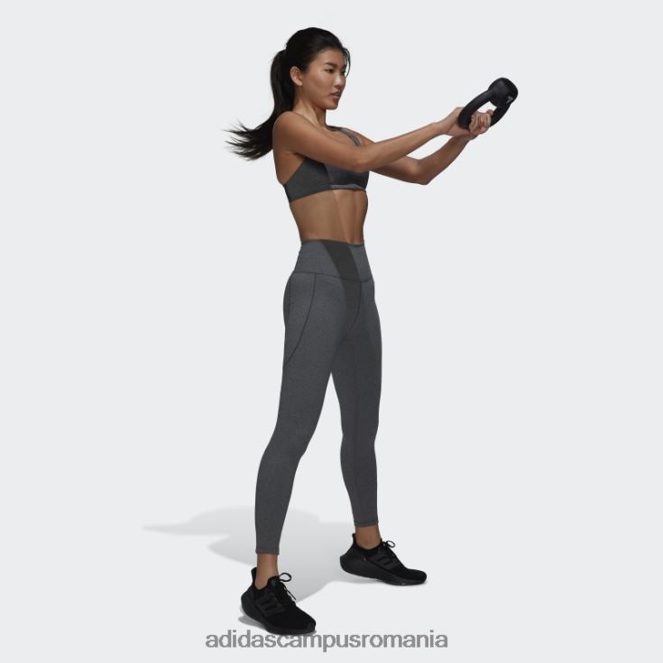 adidas campus romania leggings de yoga studio 7/8 gri închis, călduros femei erica gri închis J266N223471