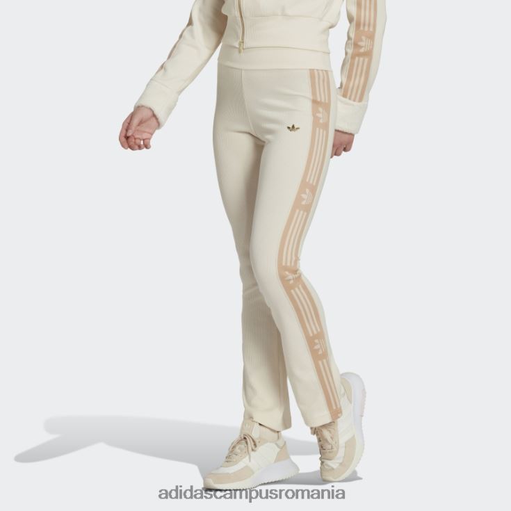 adidas campus romania leggings evazați cu coasta albă fierbinte de schi șic femei alb J266N223464