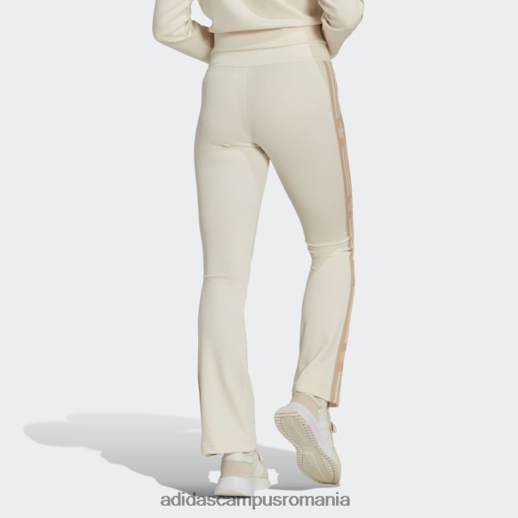 adidas campus romania leggings evazați cu coasta albă fierbinte de schi șic femei alb J266N223464