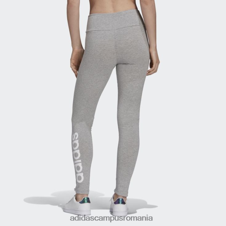 adidas campus romania loungewear essentials jambiere cu logo cu talie înaltă gri mediu femei gri mediu/alb J266N223503