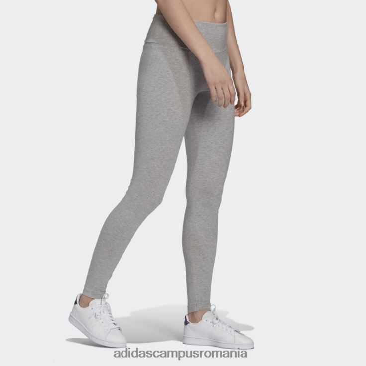 adidas campus romania loungewear essentials jambiere cu logo cu talie înaltă gri mediu femei gri mediu/alb J266N223503