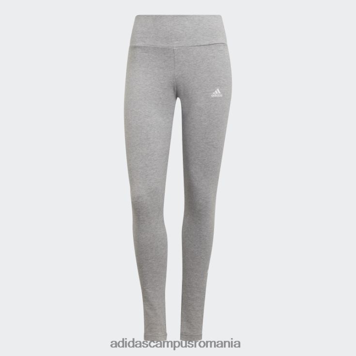 adidas campus romania loungewear essentials jambiere cu logo cu talie înaltă gri mediu femei gri mediu/alb J266N223503