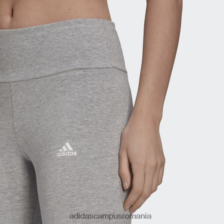 adidas campus romania loungewear essentials jambiere cu logo cu talie înaltă gri mediu femei gri mediu/alb J266N223503