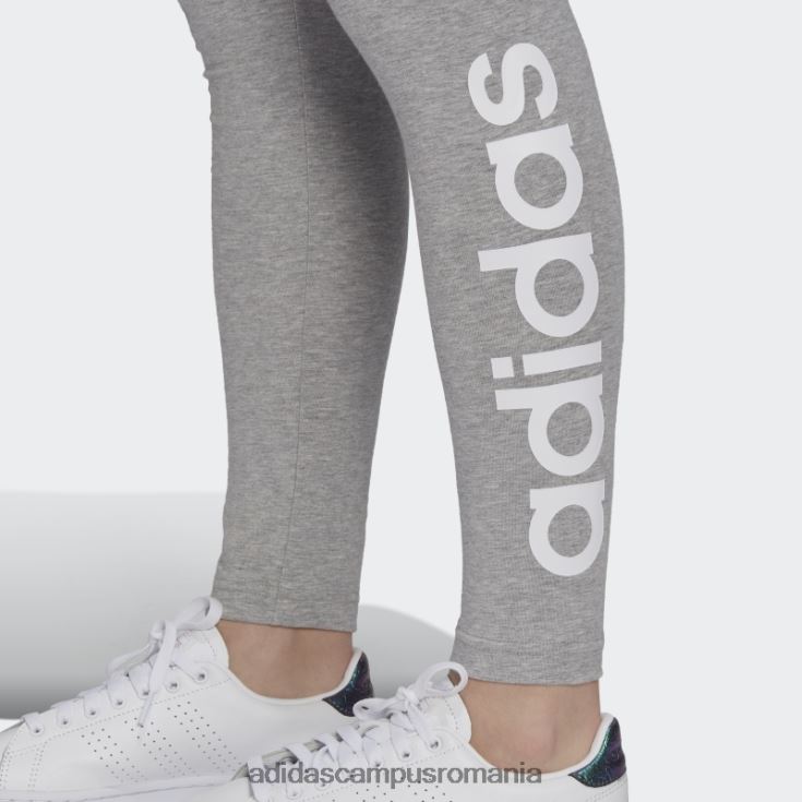adidas campus romania loungewear essentials jambiere cu logo cu talie înaltă gri mediu femei gri mediu/alb J266N223503