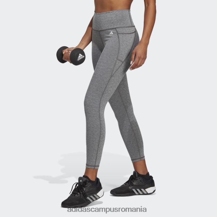 adidas campus romania optime stash buzunar cu talie înaltă jambiere 7/8 gri închis, negru femei erica gri închis J266N223401