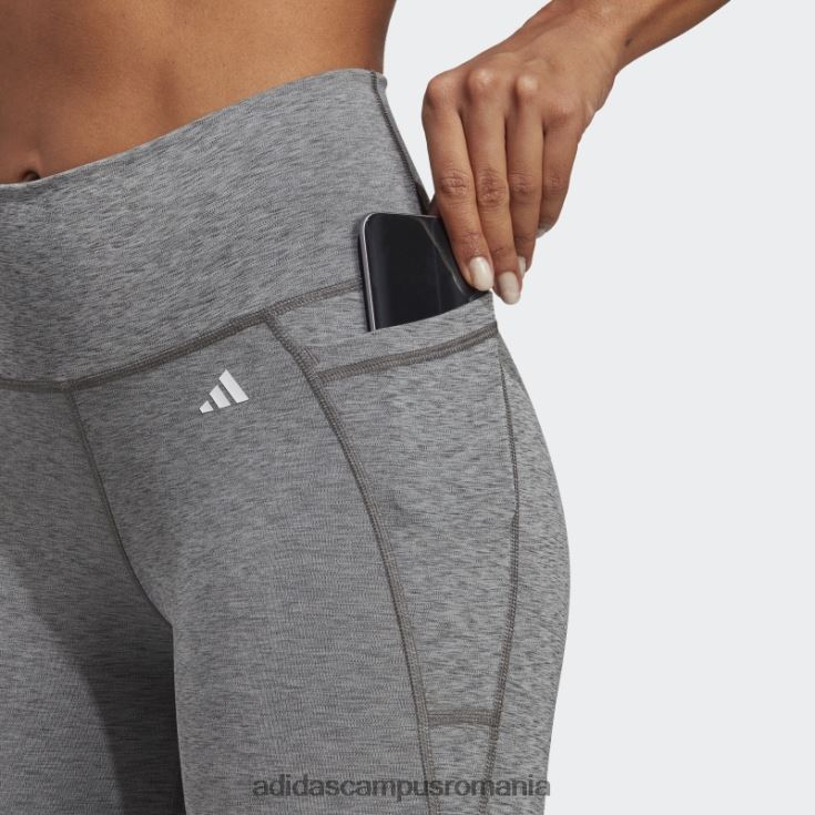 adidas campus romania optime stash buzunar cu talie înaltă jambiere 7/8 gri închis, negru femei erica gri închis J266N223401