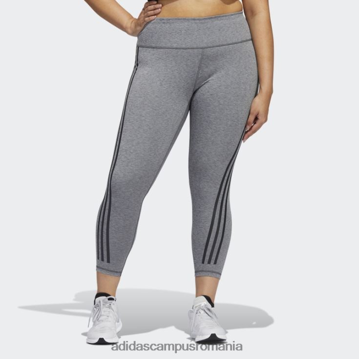 adidas campus romania optime trainicons 3 dungi 7/8 jambiere (plus marime) gri inchis erica femei erica gri închis J266N223335