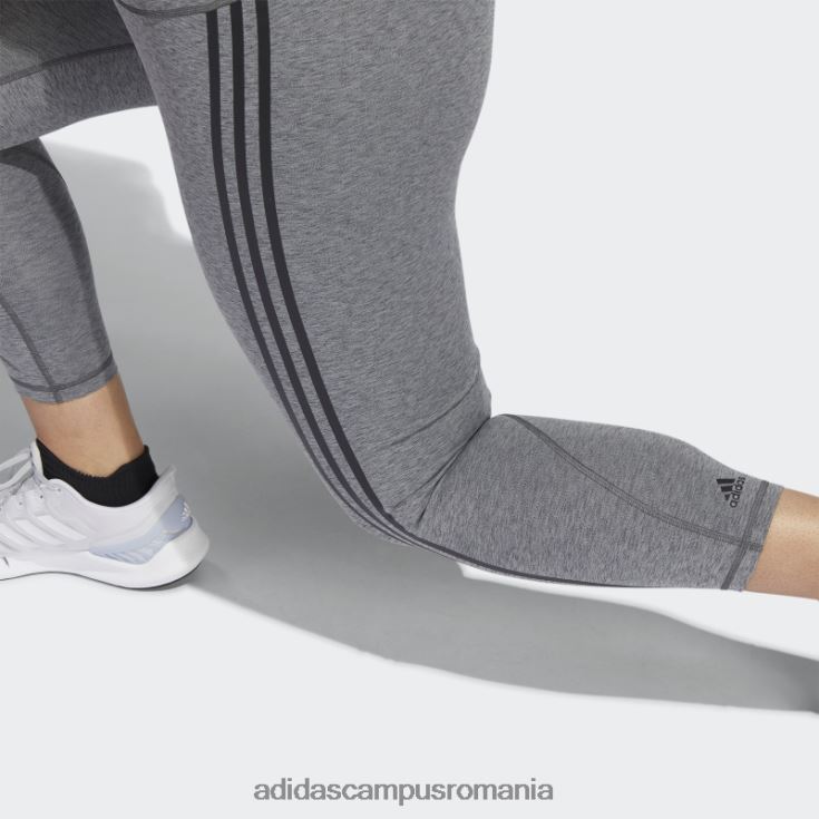 adidas campus romania optime trainicons 3 dungi 7/8 jambiere (plus marime) gri inchis erica femei erica gri închis J266N223335