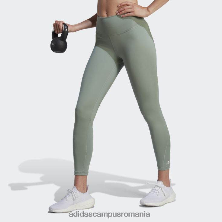 adidas campus romania pantaloni de antrenament optime 7/8 verde argintiu adidas femei verde argintiu J266N223478