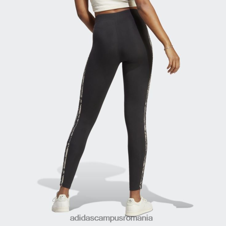 adidas campus romania pantaloni negri cu imprimeu cu 3 dungi adidas femei negru/multicolor J266N223493