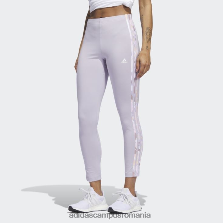 adidas campus romania silver dawn essentials jambiere din jerseu cu 3 dungi cu talie înaltă femei zori argintii/multicolor/alb J266N223458