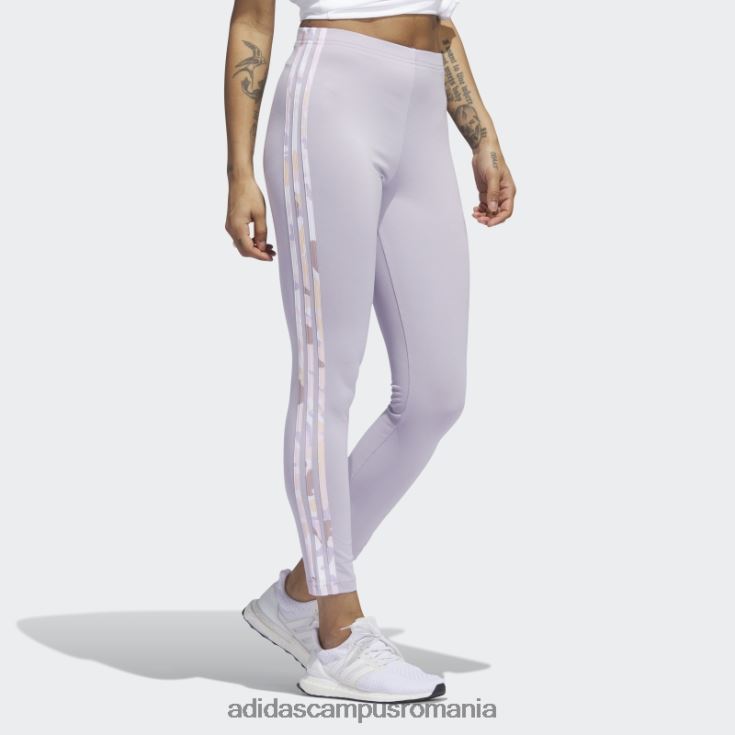 adidas campus romania silver dawn essentials jambiere din jerseu cu 3 dungi cu talie înaltă femei zori argintii/multicolor/alb J266N223458