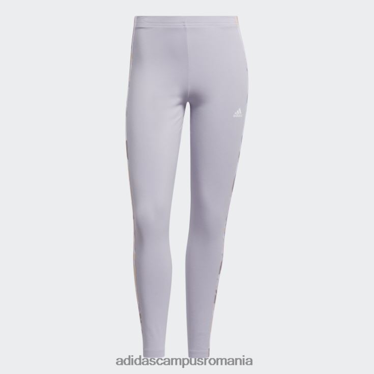 adidas campus romania silver dawn essentials jambiere din jerseu cu 3 dungi cu talie înaltă femei zori argintii/multicolor/alb J266N223458