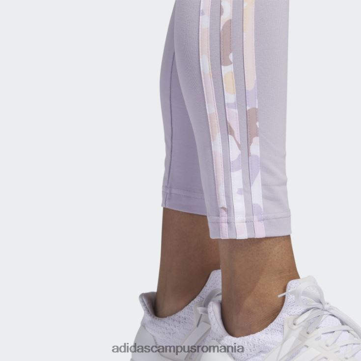 adidas campus romania silver dawn essentials jambiere din jerseu cu 3 dungi cu talie înaltă femei zori argintii/multicolor/alb J266N223458