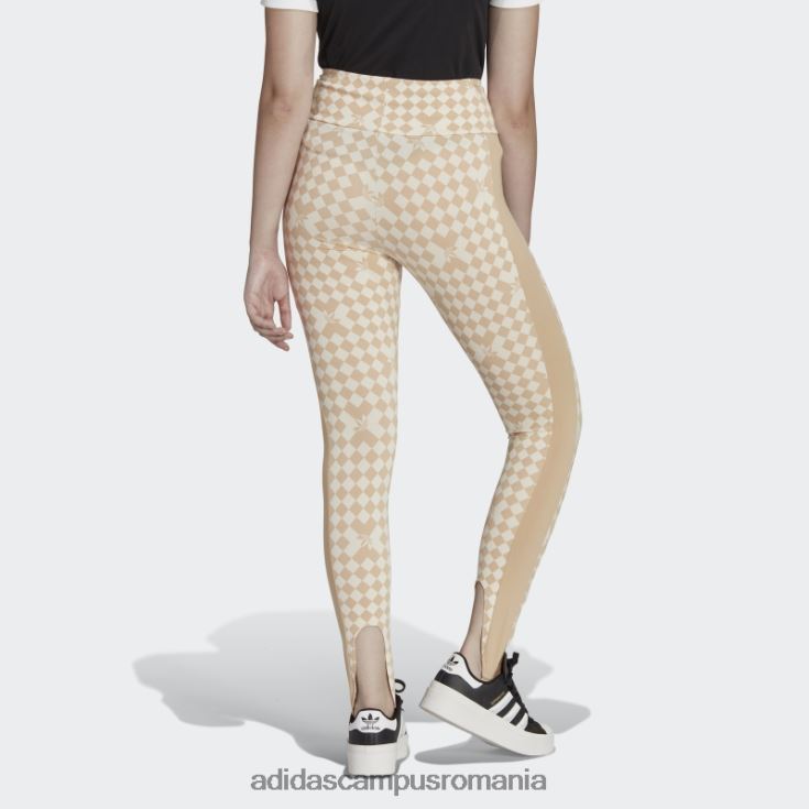 adidas campus romania ski chic allover cu imprimeu colanti fashion alb femei alb J266N223489
