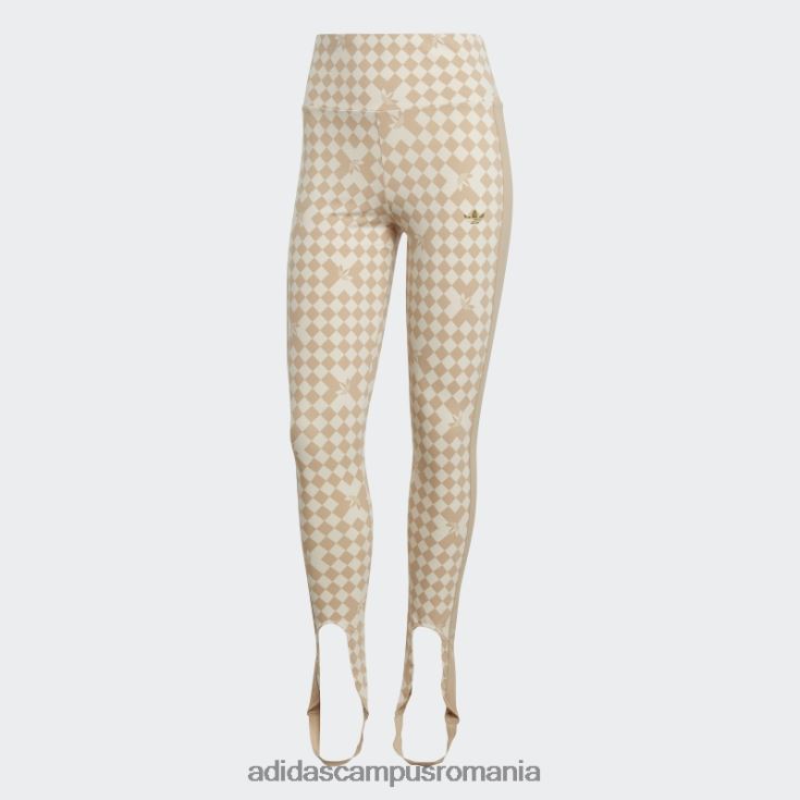adidas campus romania ski chic allover cu imprimeu colanti fashion alb femei alb J266N223489
