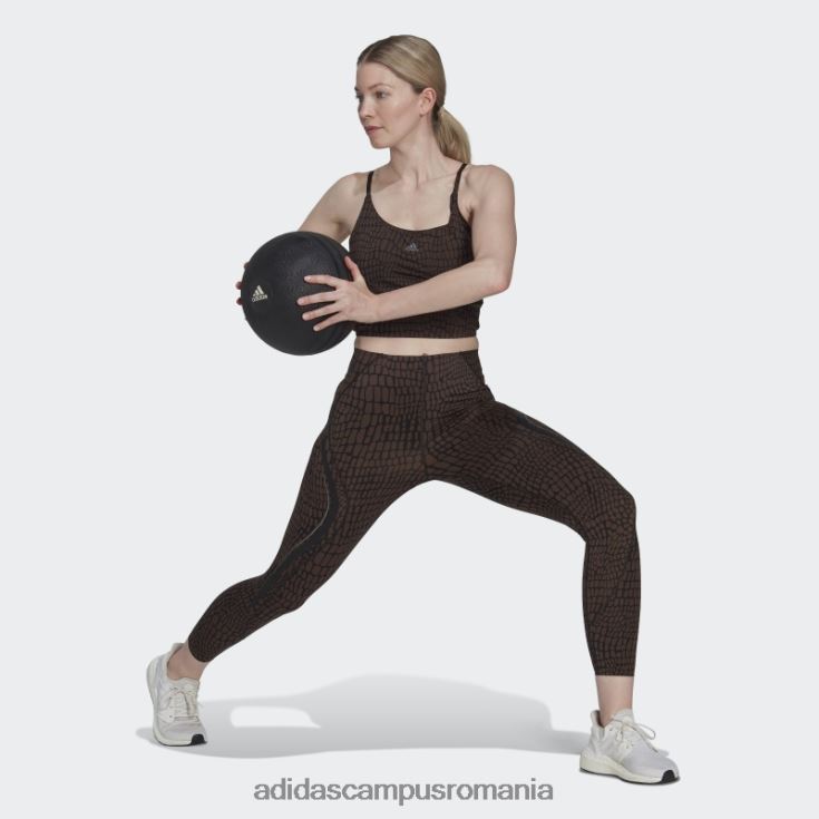 adidas campus romania tlrd hiit croco luxe training 7/8 jambiere maro adidas femei maro/negru J266N223460