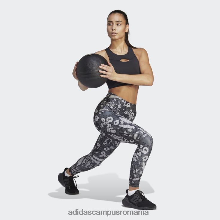 adidas campus romania train essentials cu imprimeu leggings 7/8 cu talie inalta mgh solid gri femei mgh gri solid J266N223414