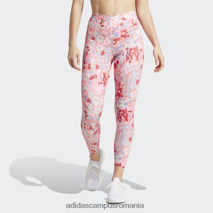 adidas campus romania trenuri esențiale imprimate cu talie înaltă jambiere 7/8 stacojiu adidas femei stacojiu/roz fascicul J266N223454