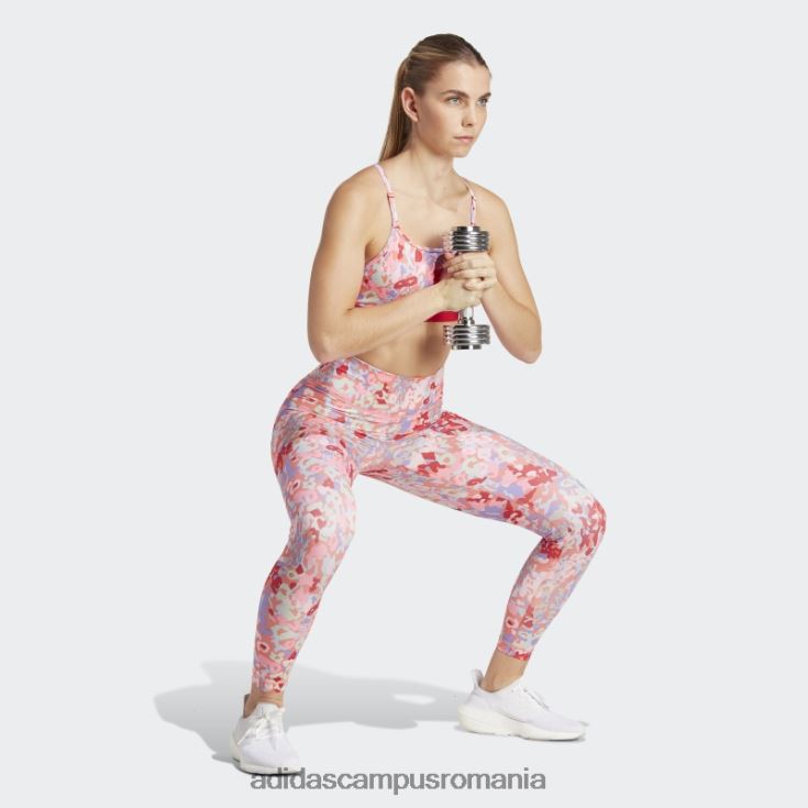 adidas campus romania trenuri esențiale imprimate cu talie înaltă jambiere 7/8 stacojiu adidas femei stacojiu/roz fascicul J266N223454