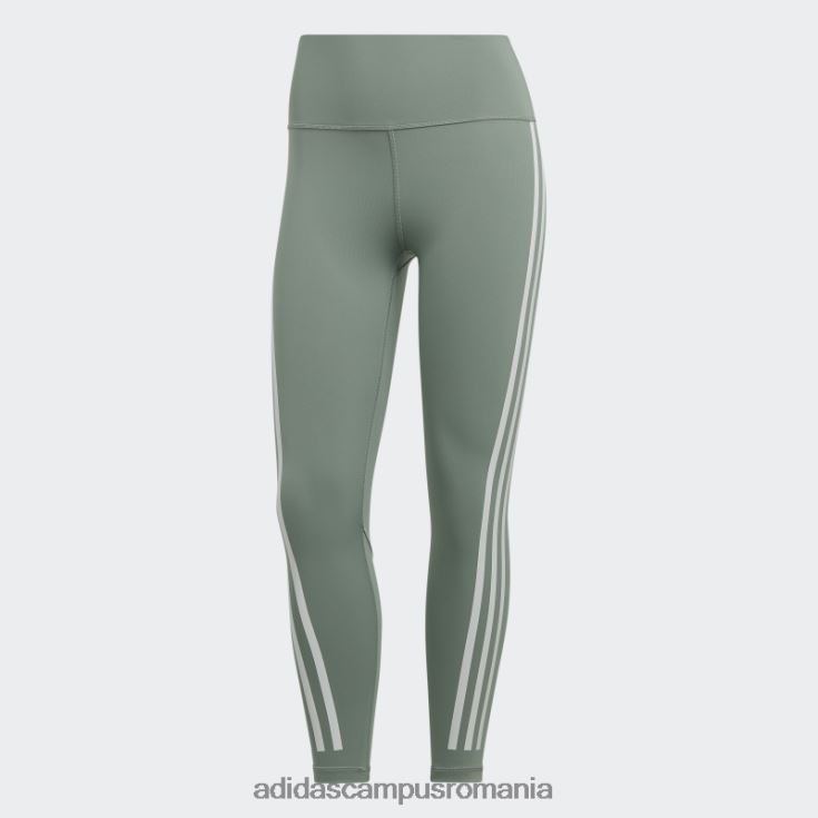 adidas campus romania verde argintiu optime tren icons 3 dungi 7/8 jambiere femei verde argintiu J266N223476