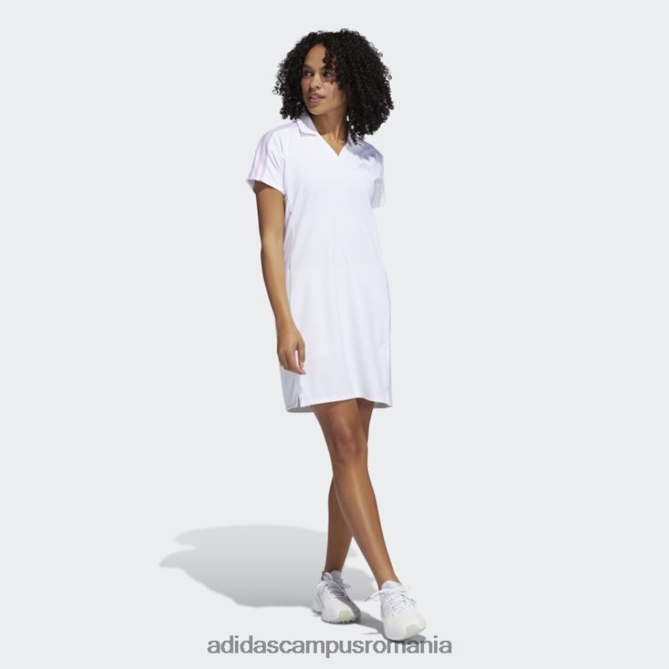 adidas campus romania Rochie de golf cu 3 dungi alba femei alb J266N224158