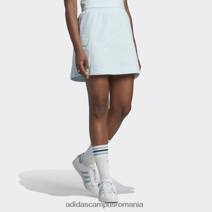 adidas campus romania adicolor classics fusta poplin albastru adidas femei albastru J266N224156