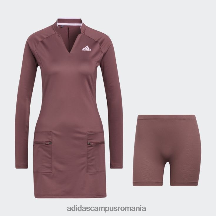 adidas campus romania rochie de golf din tricot warp burgundy femei Burgundia J266N224175