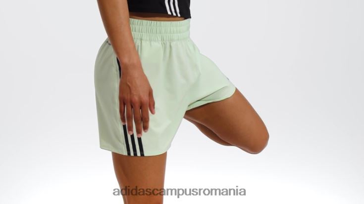 adidas campus romania Trainicons pantaloni scurți țesuți cu 3 dungi verzi femei verde J266N223540