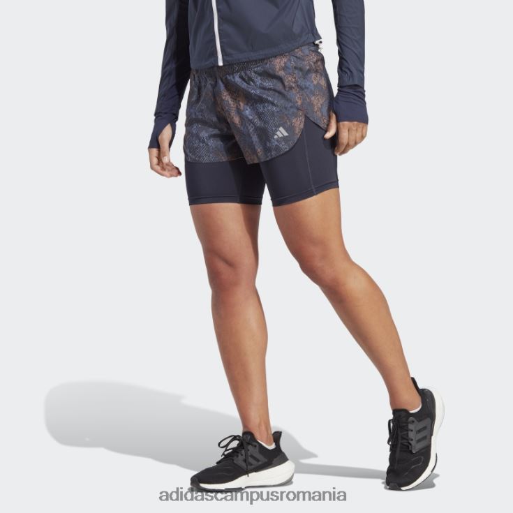 adidas campus romania alergă rapid pantaloni scurți 2 în 1 negri femei cerneala neagra J266N223611
