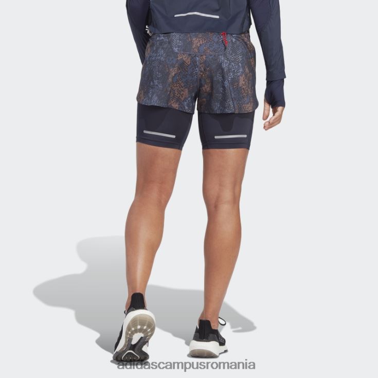 adidas campus romania alergă rapid pantaloni scurți 2 în 1 negri femei cerneala neagra J266N223611