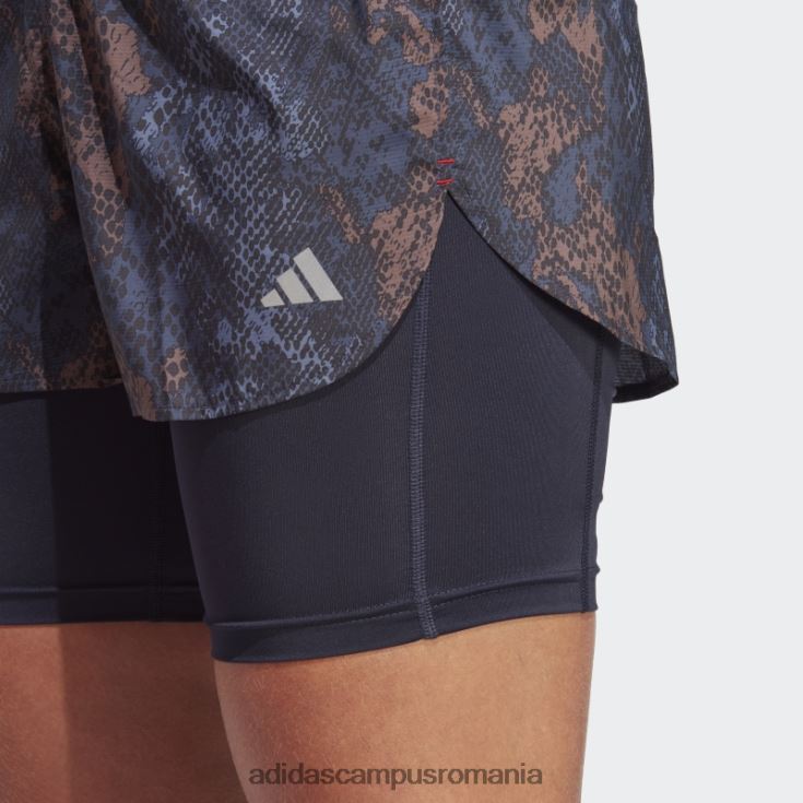 adidas campus romania alergă rapid pantaloni scurți 2 în 1 negri femei cerneala neagra J266N223611