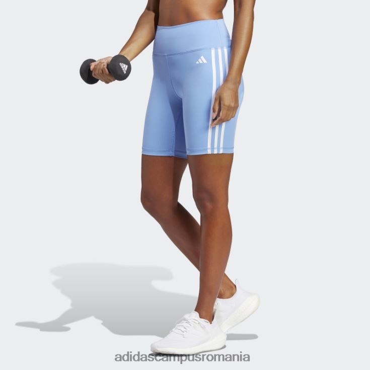 adidas campus romania elemente esențiale pentru antrenament 3 dungi colanți scurti cu talie înaltă albastru femei albastru J266N223617