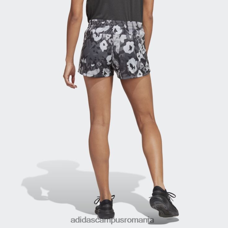 adidas campus romania pacer aeroready train essentials branding minimal pantaloni scurți cu imprimeu floral negru femei negru/mgh gri solid/alb J266N223618