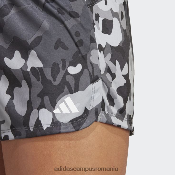 adidas campus romania pacer aeroready train essentials branding minimal pantaloni scurți cu imprimeu floral negru femei negru/mgh gri solid/alb J266N223618