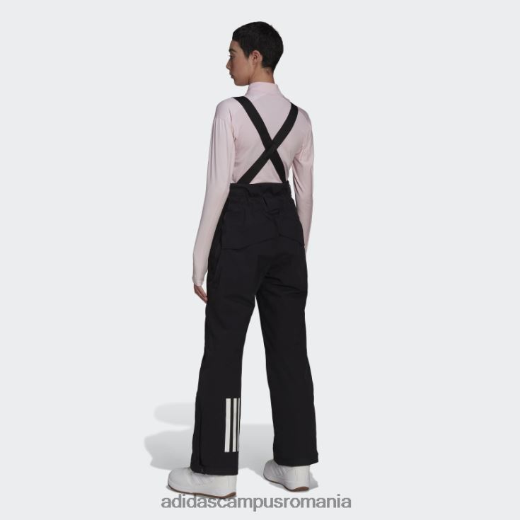 adidas campus romania pantaloni cu salopete izolați în două straturi, stilați, negri femei negru J266N223696