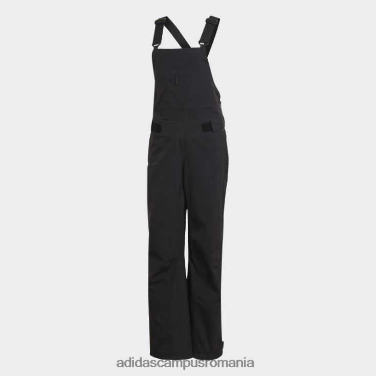 adidas campus romania pantaloni cu salopete izolați în două straturi, stilați, negri femei negru J266N223696